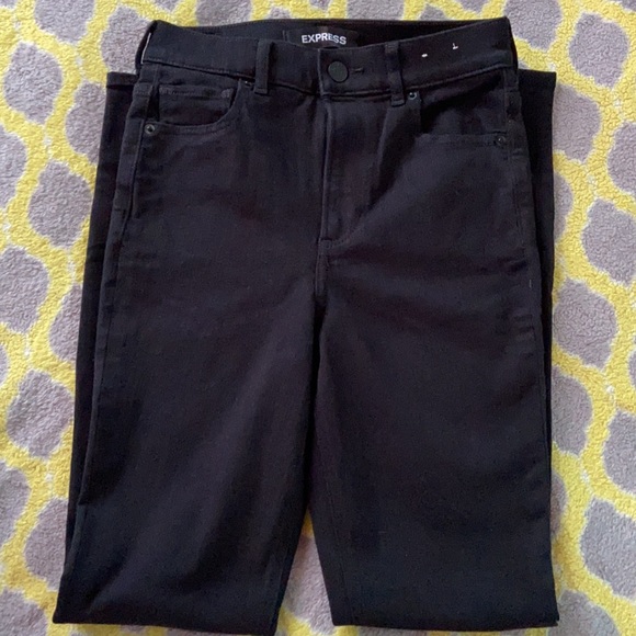 EXPRESS Stretch High Rise Jean Leggings - Picture 3 of 4